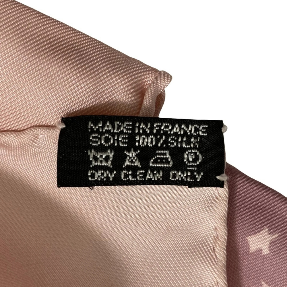 HERMES Pink Silk Scarf - Picture 8 of 8